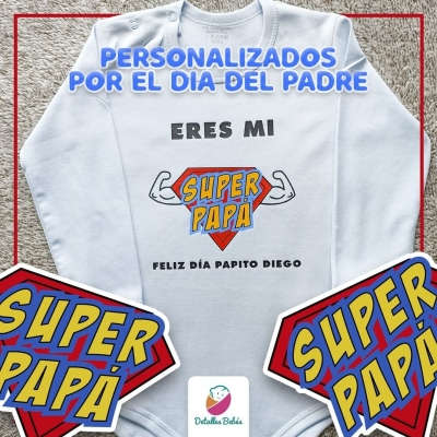 Polos Personalizados para Bebe temática Día del Padre